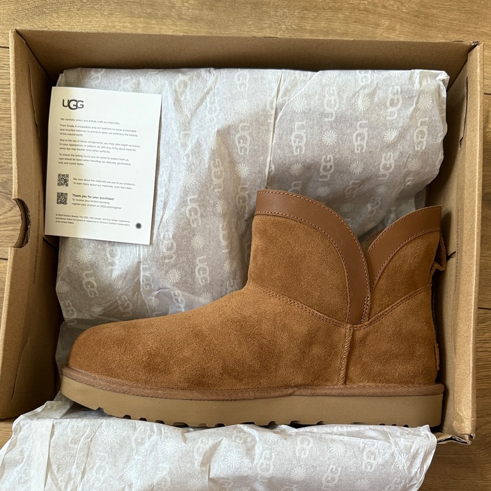 UGG Chestnut Suede Ankle Boots